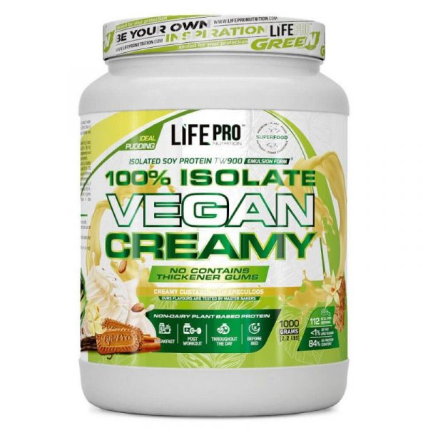Proteína Vegana ISO 1kg - Life Pro | Aumentar Masa Muscular